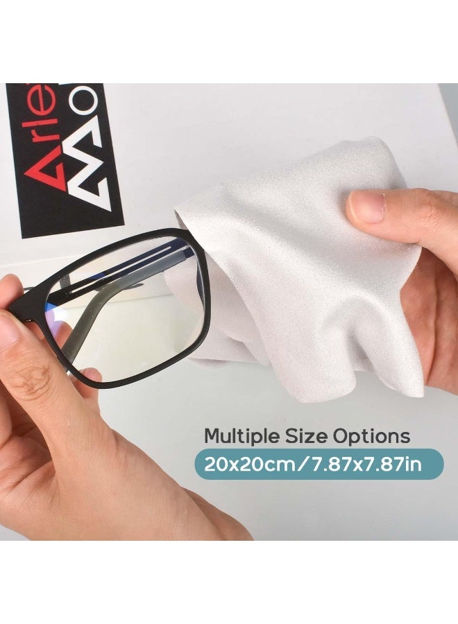 CLENEA 12 Pack 20x20cm/8”x8” Large Microfiber Cleaning Cloth, Safe and Effective Cleans Lenses, Glasses Cloth for Glasses, TV, Laptop Screens and Lens, Easier to Grip and Use - Image 3